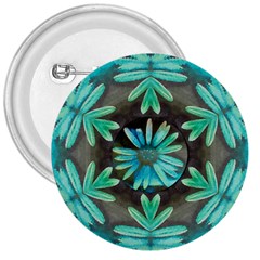 Blue Florals As A Ornate Contemplative Collage 3  Buttons by pepitasart
