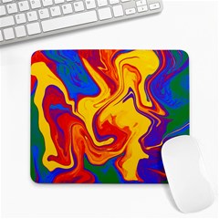 Gay Pride Swirled Colors Large Mousepads by VernenInk