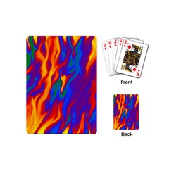 Gay Pride Abstract Smokey Shapes Playing Cards Single Design (mini) by VernenInk