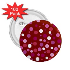Lesbian Pride Flag Scattered Polka Dots 2 25  Buttons (100 Pack)  by VernenInk