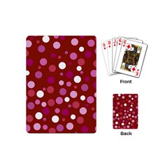 Lesbian Pride Flag Scattered Polka Dots Playing Cards Single Design (mini) by VernenInk