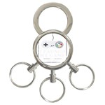 I Had to Pause My Game to Be Here 3-Ring Key Chain Front