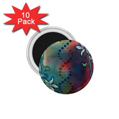 Flower Dna 1 75  Magnets (10 Pack)  by RobLilly
