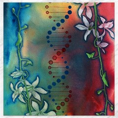 Flower Dna Canvas 12  X 12  by RobLilly