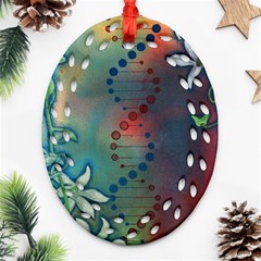 Flower Dna Oval Filigree Ornament (two Sides) by RobLilly