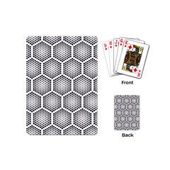 Halftone Tech Hexagons Seamless Pattern Playing Cards Single Design (mini) by BangZart