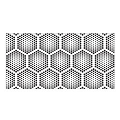 Halftone Tech Hexagons Seamless Pattern Satin Shawl by BangZart