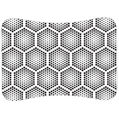 Halftone Tech Hexagons Seamless Pattern Velour Seat Head Rest Cushion by BangZart