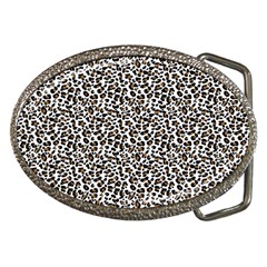 Leopard Spots Pattern, Geometric Dots, Animal Fur Print Belt Buckles by Casemiro
