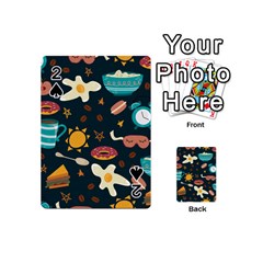 Seamless Pattern With Breakfast Symbols Morning Coffee Playing Cards 54 Designs (mini) by BangZart