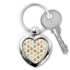 Seamless Pattern Colorful Easter Egg Flat Icons Painted Traditional Style Key Chain (heart) by BangZart