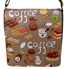 Vector Seamless Pattern With Doodle Coffee Equipment Flap Closure Messenger Bag (s) by BangZart