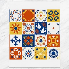 Mexican Talavera Pattern Ceramic Tiles With Flower Leaves Bird Ornaments Traditional Majolica Style Canvas 18  X 24  by BangZart