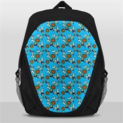 Clown Ghost Pattern Blue Backpack Bag by snowwhitegirl