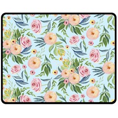 Springflowers Double Sided Fleece Blanket (medium)  by Dushan