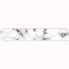 White Faux Marble Texture  Small Bar Mats by Dushan