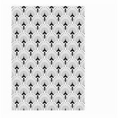 Black And White Art-deco Pattern Large Garden Flag (two Sides) by Dushan