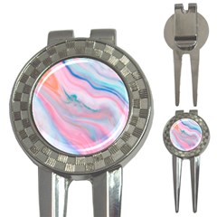 Colorful Marble Abstract Background Texture  3-in-1 Golf Divots by Dushan