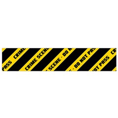 Warning Colors Yellow And Black - Police No Entrance 2 Small Flano Scarf by DinzDas