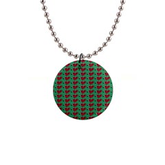 Evil Heart Graffiti Pattern 1  Button Necklace by DinzDas