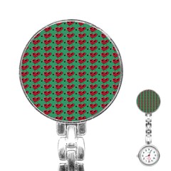 Evil Heart Graffiti Pattern Stainless Steel Nurses Watch by DinzDas