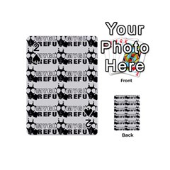 Gloomy Future  - Gas Mask And Pandemic Threat - Corona Times Playing Cards 54 Designs (mini) by DinzDas