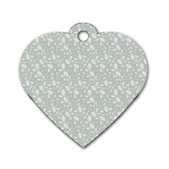 Abstract Flowers And Circle Dog Tag Heart (one Side) by DinzDas