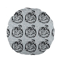 Monster Party - Hot Sexy Monster Demon With Ugly Little Monsters Standard 15  Premium Flano Round Cushions by DinzDas