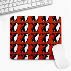  Bull In Comic Style Pattern - Mad Farming Animals Large Mousepads by DinzDas