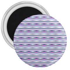 Pastel Lines, Bars Pattern, Pink, Light Blue, Purple Colors 3  Magnets by Casemiro