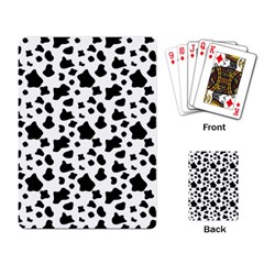 Black And White Cow Spots Pattern, Animal Fur Print, Vector Playing Cards Single Design (rectangle) by Casemiro