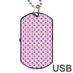 Headphones Girl Pink Dog Tag Usb Flash (one Side) by snowwhitegirl