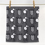 grey base, b&w chpa pattern design Face Towel Front