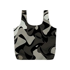 Trippy Sepia Paint Splash, Brown, Army Style Camo, Dotted Abstract Pattern Full Print Recycle Bag (s) by Casemiro