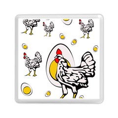 Roseanne Chicken, Retro Chickens Memory Card Reader (square) by EvgeniaEsenina