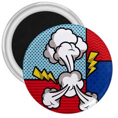Rays Smoke Pop Art Style Vector Illustration 3  Magnets by Amaryn4rt