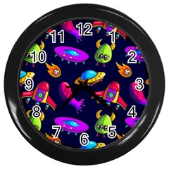 Space Pattern Wall Clock (black) by Amaryn4rt