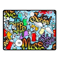 Graffiti Characters Seamless Pattern Fleece Blanket (small) by Amaryn4rt