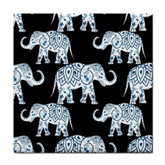 Elephant-pattern-background Tile Coaster by Sobalvarro