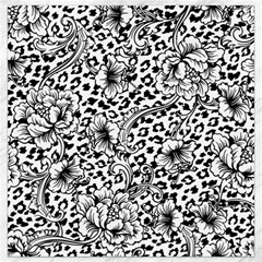 Vector-eclectic-fabric-seamless-pattern-animal-background-with-baroque-ornament Canvas 16  X 16  by Sobalvarro