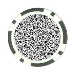 Vector-eclectic-fabric-seamless-pattern-animal-background-with-baroque-ornament Poker Chip Card Guard (10 Pack) by Sobalvarro