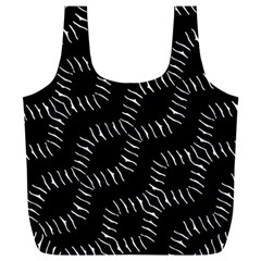 Black And White Geo Print Full Print Recycle Bag (xxxl) by dflcprintsclothing