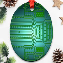 Cross Crossing Crosswalk Line Walk Oval Ornament (two Sides) by HermanTelo