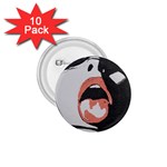 Wide open and ready - kinky girl face in the dark 1.75  Buttons (10 pack) Front