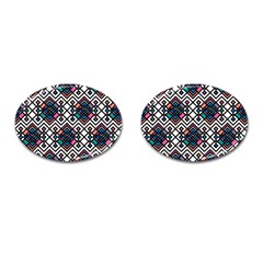 Boho Geometric Cufflinks (oval) by tmsartbazaar