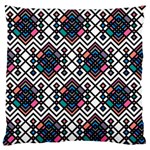 Boho Geometric Large Flano Cushion Case (Two Sides) Back