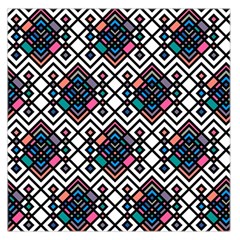 Boho Geometric Large Satin Scarf (square) by tmsartbazaar