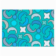 Cloudy Blue Moon Large Glasses Cloth by tmsartbazaar