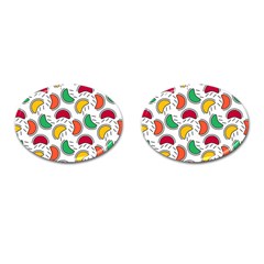 Geometric Fruity Cufflinks (oval) by tmsartbazaar