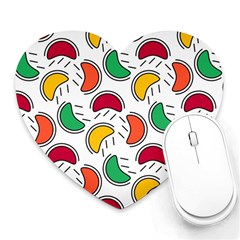 Geometric Fruity Heart Mousepads by tmsartbazaar